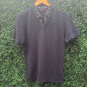 Cactus Black Polo with Red Accents